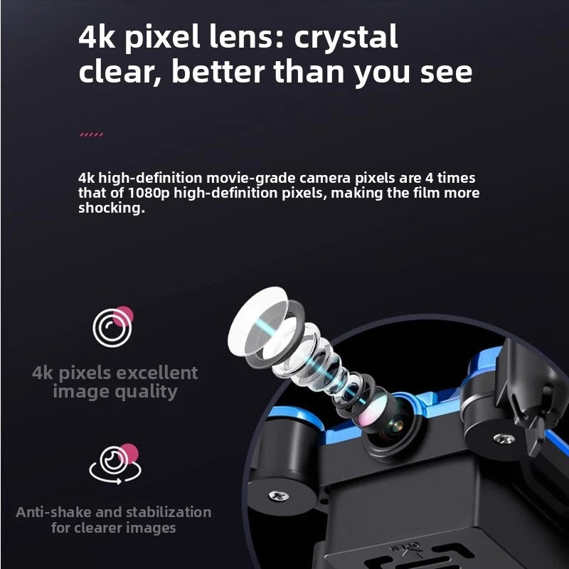 2026 New Hot Sale CEYYOR K04 Mini Pocket Drone, Foldable RC Quadcopter HD Camera Altitude Hold Outdoor Play