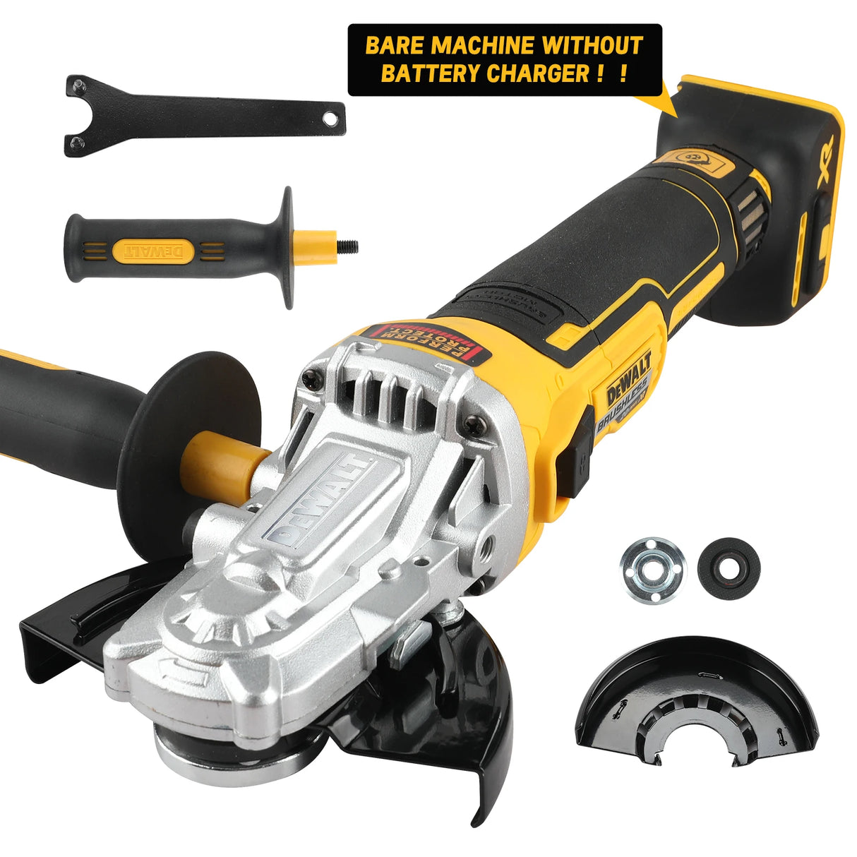 DEWALT DCG405FN Angle Grinder 20V Brushless Motor Cutting Machine 125mm Rechargeable Cordless Handheld Polishing Machine