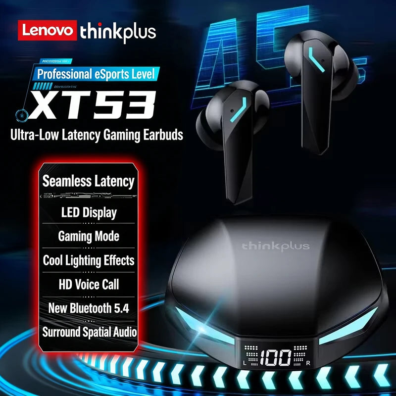 Lenovo GM2 PRO Bluetooth Headset for Game 5.3 Spoit Headset Dual Mode HD Call Noise Reduction Earbuds with Mic Music Earphories