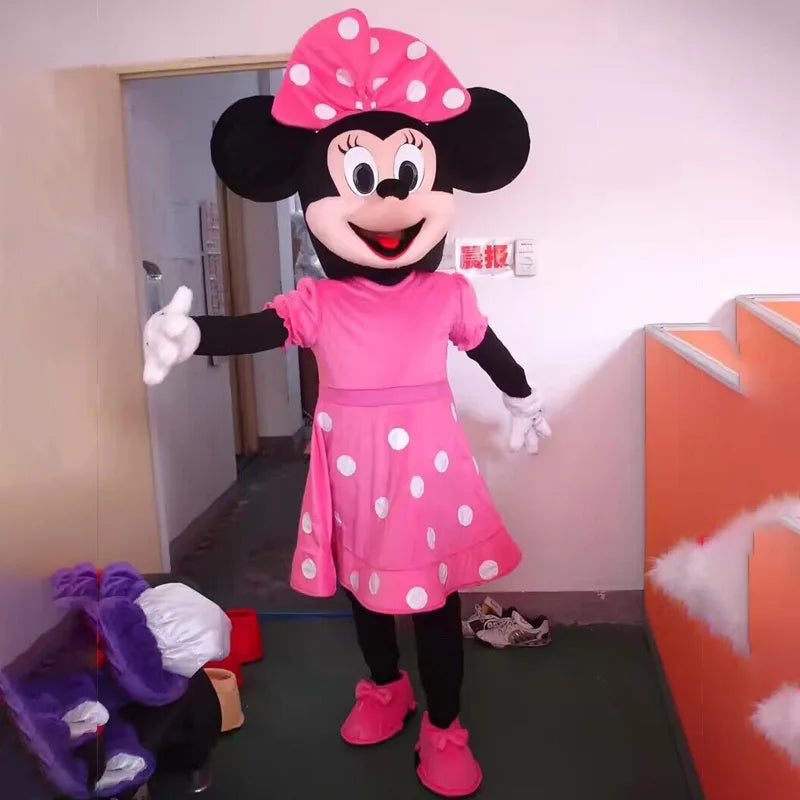 Hot Sale Mickey Minnie Mouse Cartoon Character Costume Anime Stitch Mascot Costume Christmas Party Props Advertising Fancy Dress