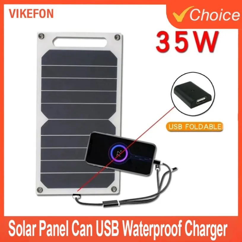 For Outdoor emergency USB 5-35W Waterproof Portable Charger Solar Panel Can be fixed backpack for Outdoor Hiking, Camping