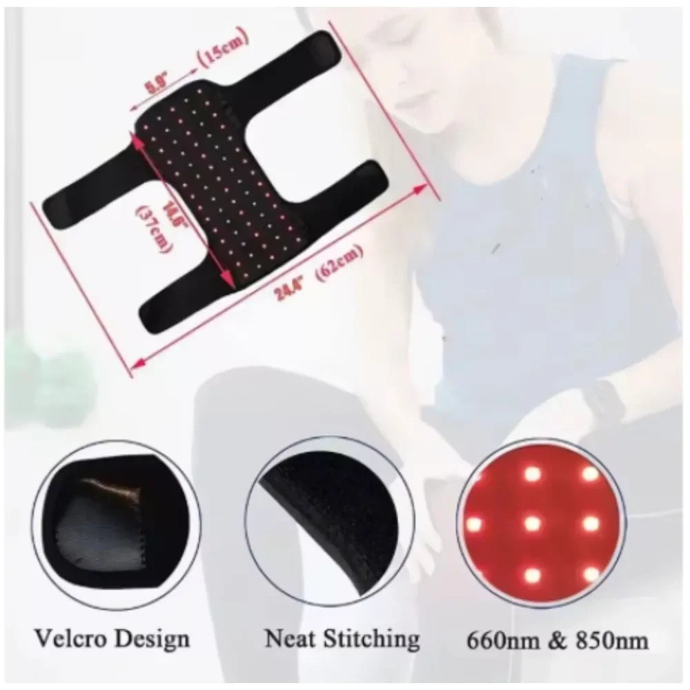 Red&infrared belt 140 LED ā leg wrap for soreness relief, waist pad for flexibility, full body slimming helper.