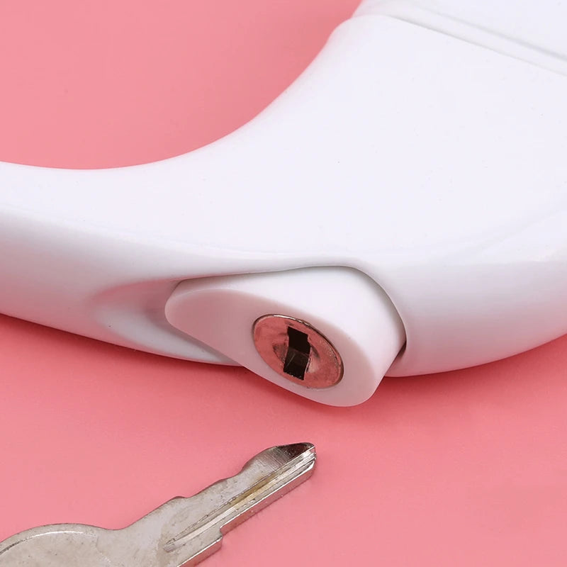 White Aluminum Alloy Window Handle With Locks Universal Door Handle Key Locking For Double Glazing Kid Security Door Lock Tools