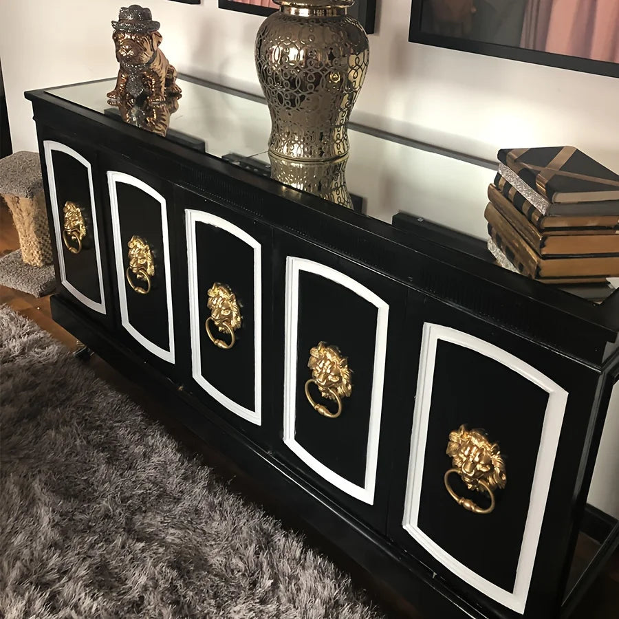 1 PCS 6.3 Inches Lion Head Door Knocker, Antique Bronze Lion Door Handle, Classical Lion Head Knocker Decorative Front Door Knoc