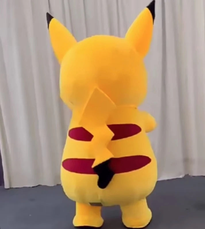 Hot Sale Blue Bing Dog Inflatable Costume Mascot for Adult Plush Furry Animal Halloween Carnival Dress Yellow Blue Dog Suit