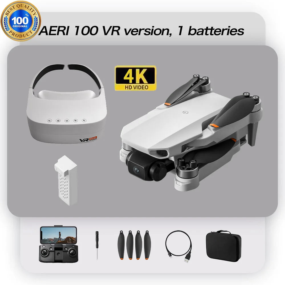 Aeri100 Drone Professional HD Camera WIFI FPV UAV VR Glasses Remote Control Fold Aerial Photography Quadcopter Airplane Toys New