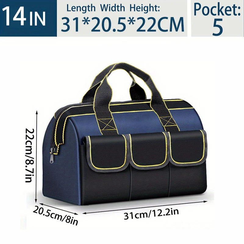 Multifunctional 23inch Tool Bag Thickened Large Capacity Waterproofed Wear-Resistant Toolkit MultiPocket Electrician Storage Bag