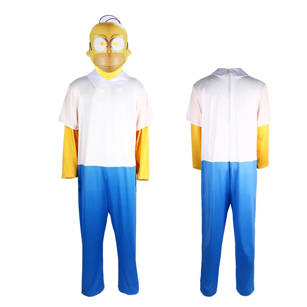 Simpsons Animation Same Style Jumpsuit Cosplay Costume Stage Performance Costume Cos