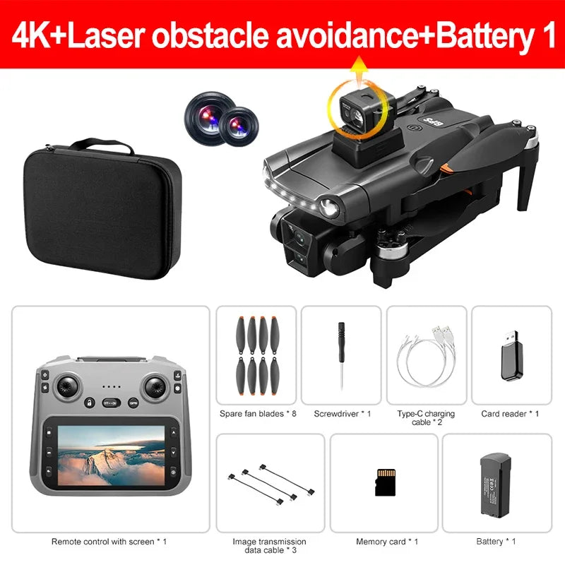 Lenovo V198MAX GPS Return Drone 5G 8K HD Dual Camera Dron Remote With Screen Laser Obstacle Avoidance Drone RC Toys Gifts FPV