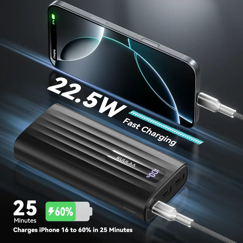 KUULAA 20000mAh portable power bank 5W fast charging