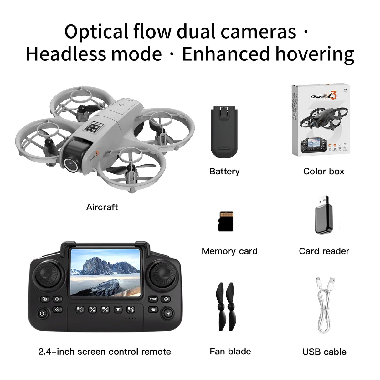 YL3 Drone Screen Control Aerial Drone High Definition Dual Camera Remote Control Aircraft Aviation Folding Quadcopter Kid Gift