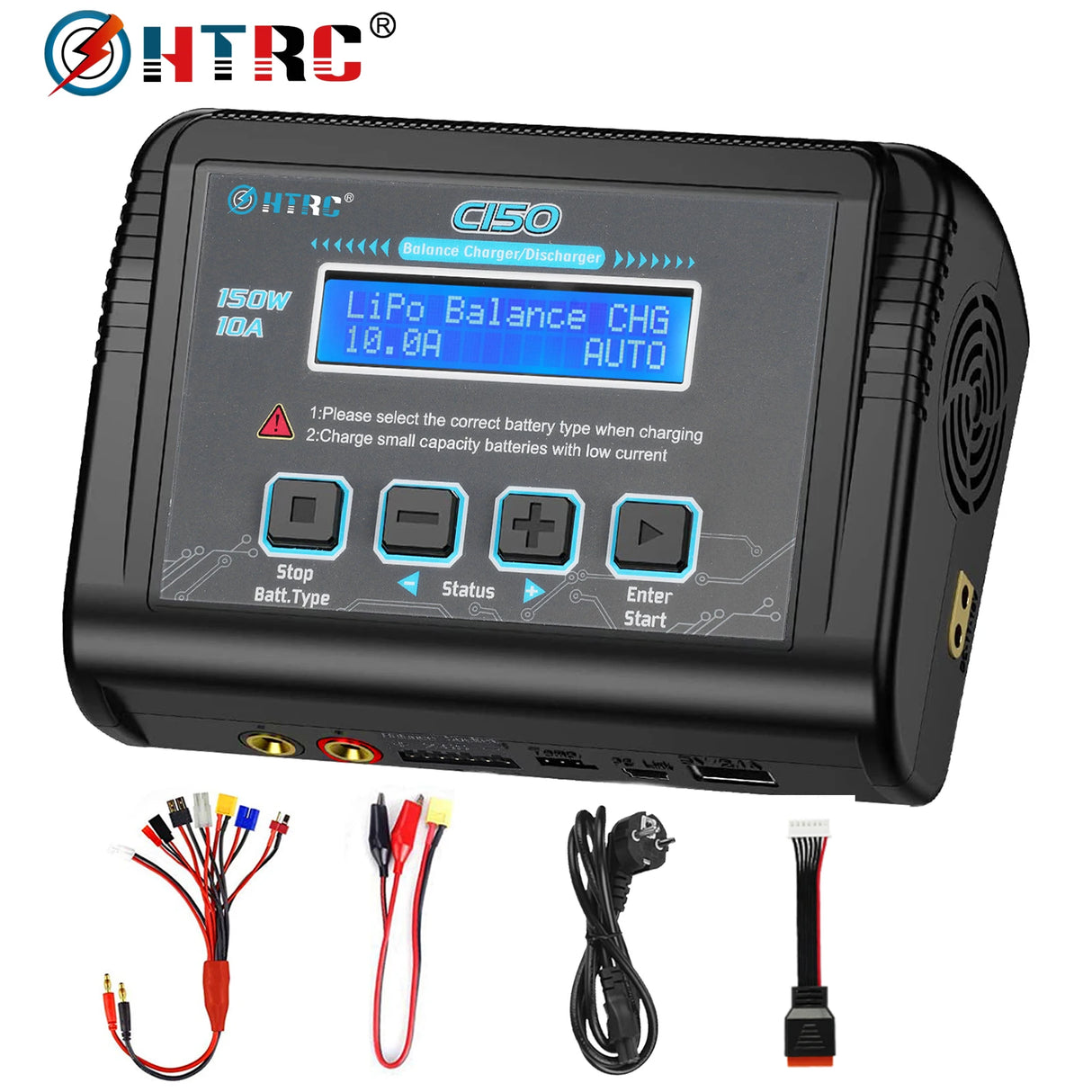 HTRC T240/K6+Pro/L6X2/C150 Lipo Charger Dual Channel AC 150W DC 240W RC Charger for Lipo NiMH NiCD LiHV NiCd PB Li-ion Battery