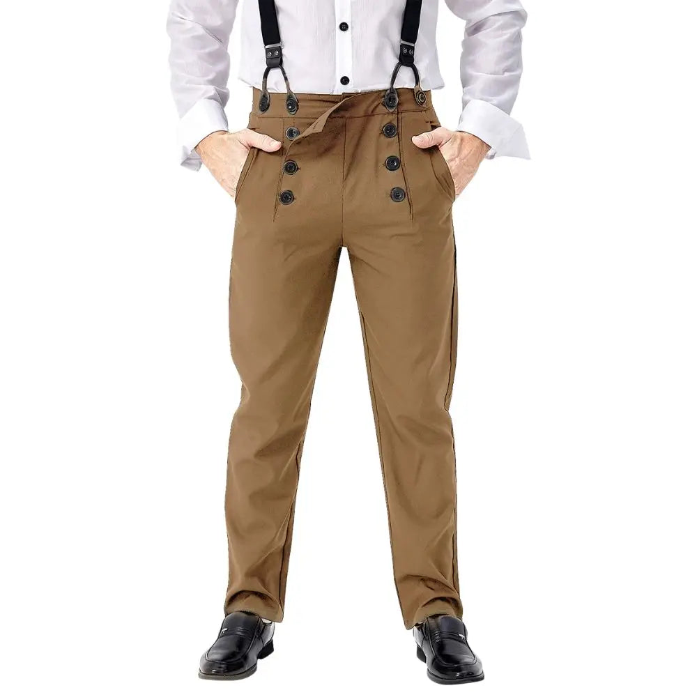 Medieval Retro 70s 80s 90s Cosplay Costume Pants Steampunk Overalls Adult Men Casual Pants Halloween Carnival Costumes