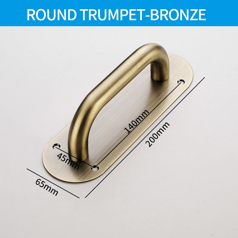 Stainless Steel Doors Handle Sliding Barn Door Handle Furniture Kitchen Cabinet Drawer Handles Pull And Push Door Hardware