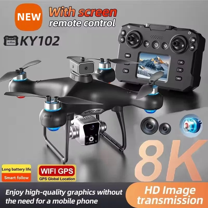 new KY102 With Screen Rc Drone Professional brushless 8K Camera Four-Axis Aerial Photography 5G WIFI RC Quadcopter