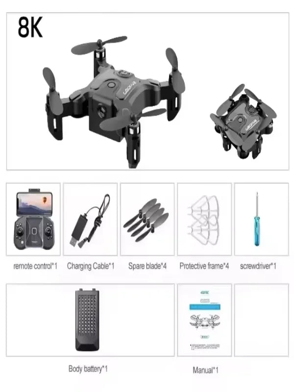 V2 New Mini Drone Professional HD Camera 5G Wifi FPV Air Pressure Altitude Hold Foldable Quadcopter RC Drone Toys UAV 2026