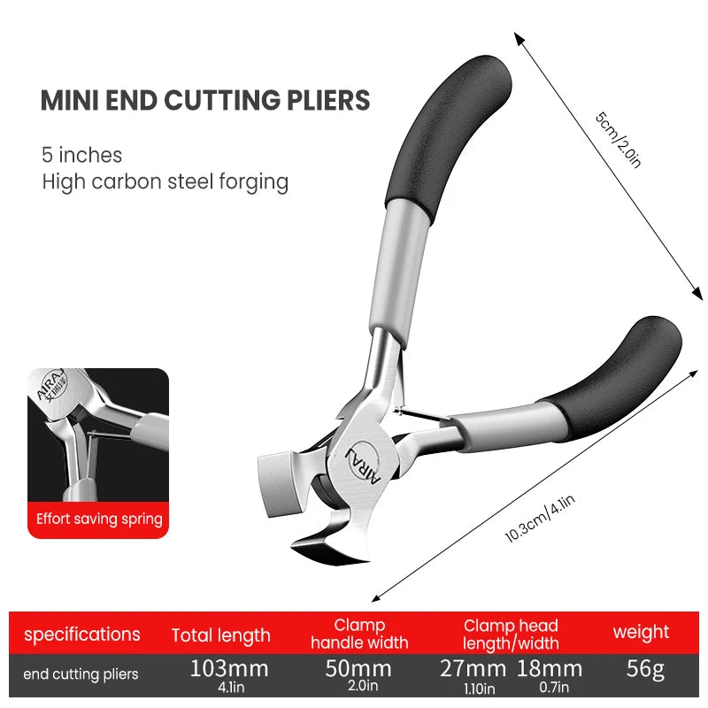AIRAJ Mini Cutting Pliers Multi-Function Electrical Wire Cable Cutters Tools Stainless Steel Nipper Side Shear Snips Hand Tools
