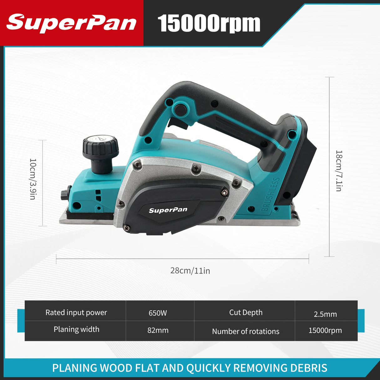 15000RPM Electric Cordless Planer Router Trimmer Furniture Cutting Machine Woodworking Planer For Makita 18V Battery(No Battery)