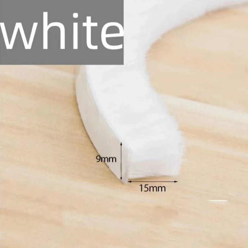 5/10/20M Self-adhesive Wool Sealing Strip, Aluminum Alloy Door And Window Insulation, Sound Insulation, And Collision Prevention