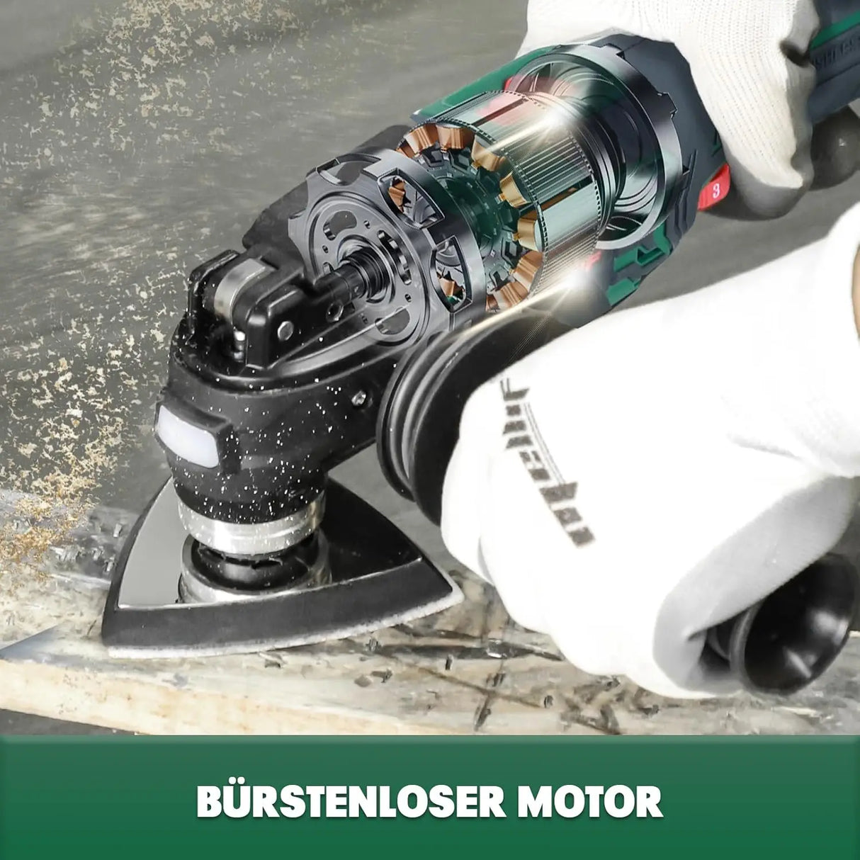 Handheld Oscillating Saw Cordless Oscillating Tool for Makita 18V Battery BL1830 Battery for Scraping,Sanding,Cutting Wood