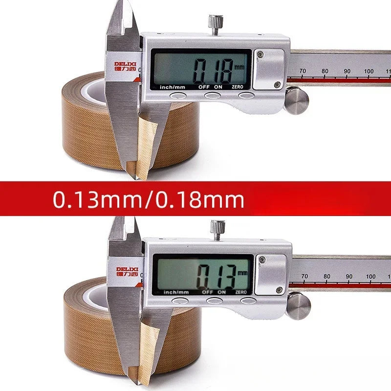 PTFE Tape Adhesive Cloth Width 5~100mm Thickness 0.13mm 0.18mm Insulated Vacuum High Temperature Resistant Sealing PTFE Tapes