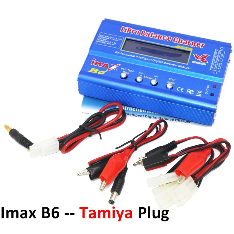 Digital Imax B6 80W Balance Charger T/Tamiya/XT60 Plug With 12V/5A DC Converter Adapter For RC Lipo NiMH NiCd Li-ion Battery