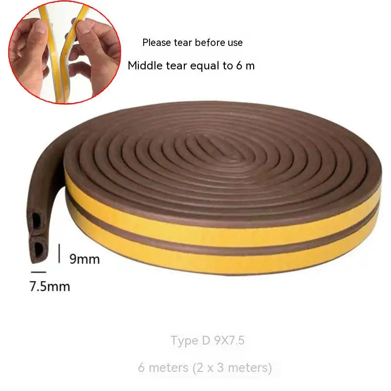 Door and window sealing strip, window windproof, warm insulation, aluminum alloy anti-theft door, door seam, door bottom soundpr