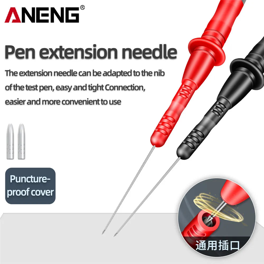 ANENG PT2003 1 Pair Universal Multimeter Test Probe Tip Test Lead Extention Piercing Needle Tip Probe Detachable Accessories