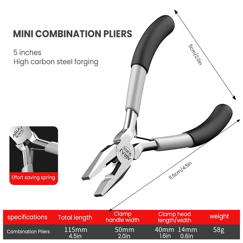 AIRAJ Mini Cutting Pliers Multi-Function Electrical Wire Cable Cutters Tools Stainless Steel Nipper Side Shear Snips Hand Tools