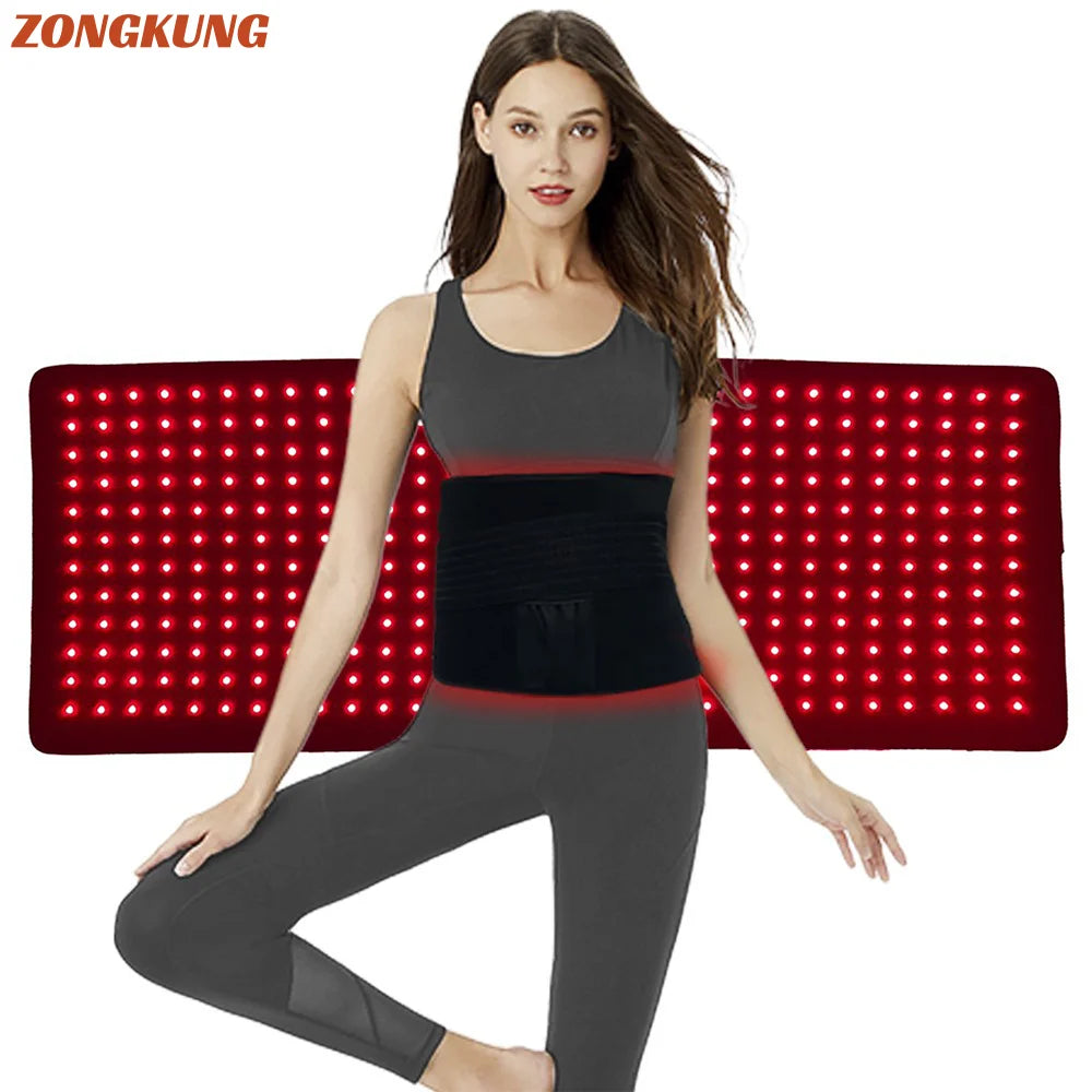 360LED Red&Infrared Therapy Belt Body Wearable Wrap Large Heating Pad LED Beauty Devices For Face & Body Shoulder Joint Muscle
