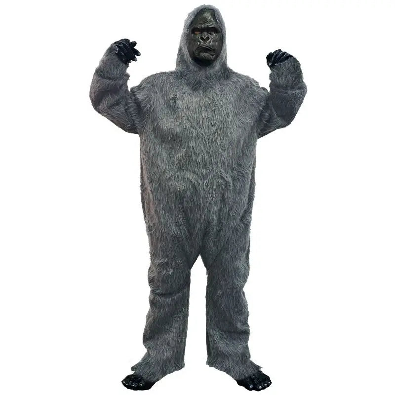 Adult King Kong Cosplay Costume Gorilla Mascot Plush Cartoon Doll Clothing Animal Carnival Party Advertising Performance Outfit