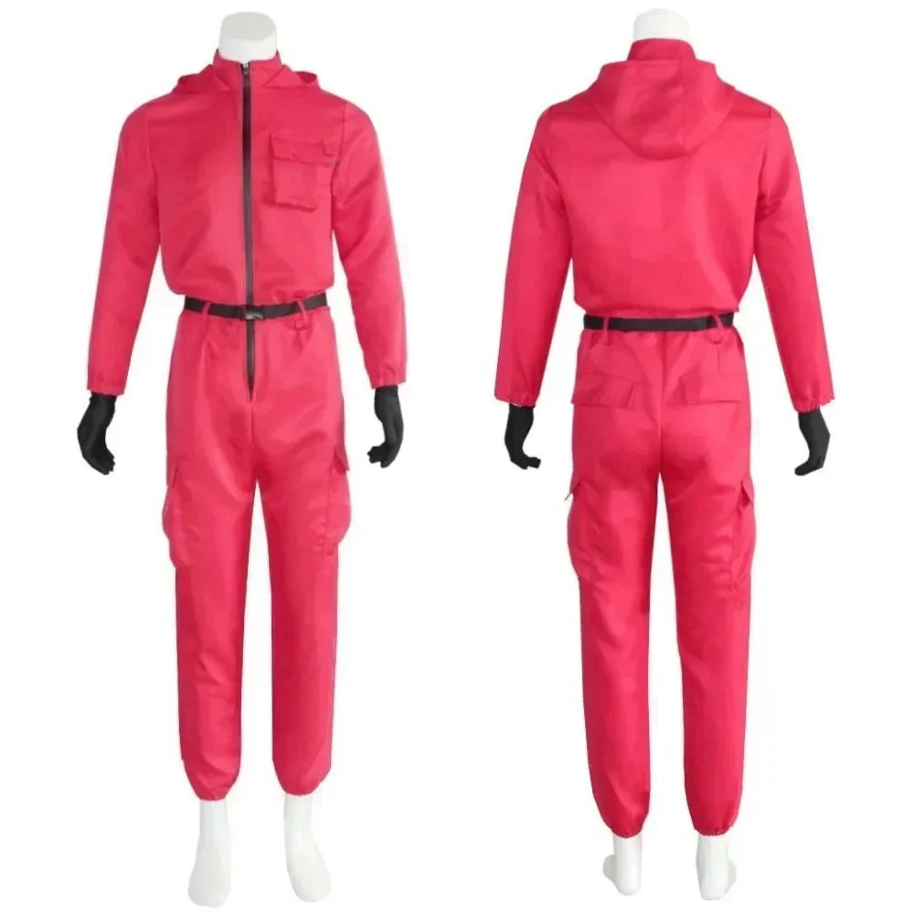 New Red Calamari Cosplay Costume Games Jumpsuit Party Tracksuit Outfits Props Role Play Classic Costume