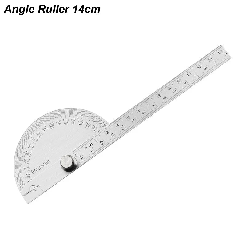 Angle Meter Measure Protractor Ruler Metal Finder 180 Degree Guage Goniometer Stainless Steel Woodworking Wood Measurement Tool