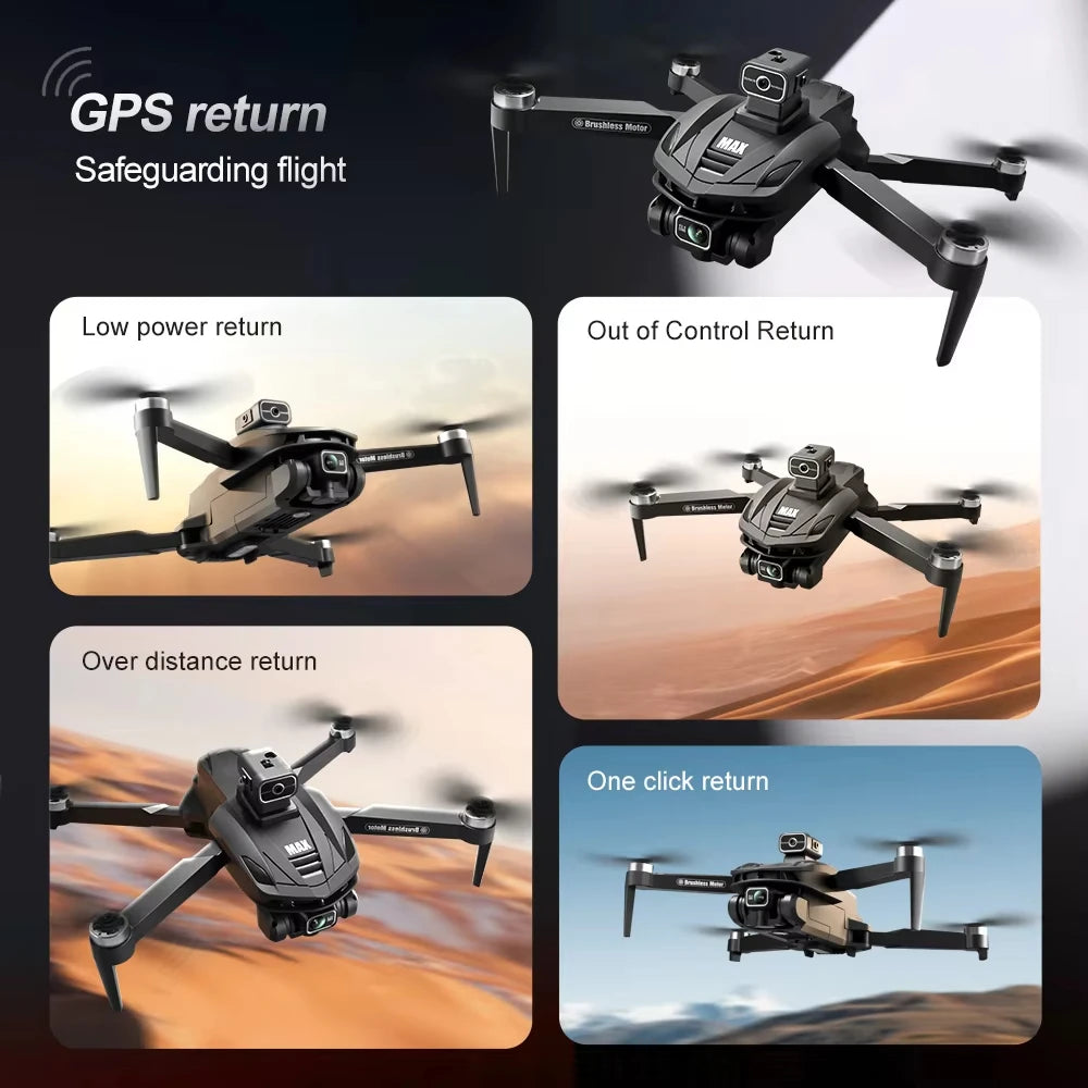 2026 V168 MAX GPS Drone Professional 8K Camera Aerial FPV Brushless Avoiding Obstacle Large Screen Remote Control Folding Drones