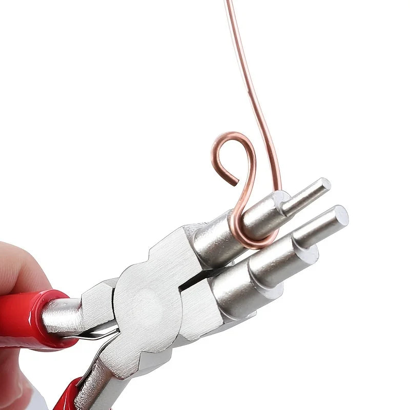 6" Jewelry Pliers Carbon Steel Round Nose Needle Nose Pliers For 3-10mm Rings DIY Wire Looper Jewelry Bail Pliers Jewelry Makin