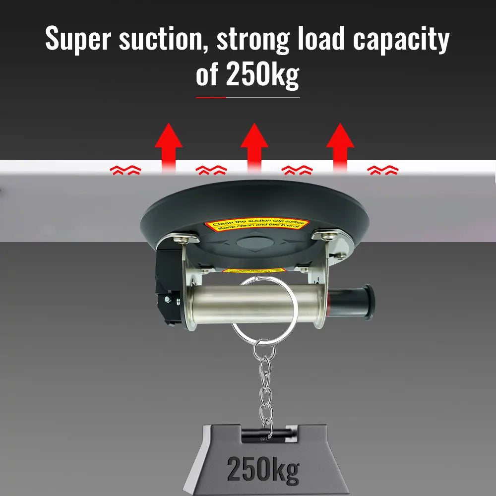 New 250KG vacuum suction cup stainless steel metal handle strong hand pump suction cup lifting magnet handling tool