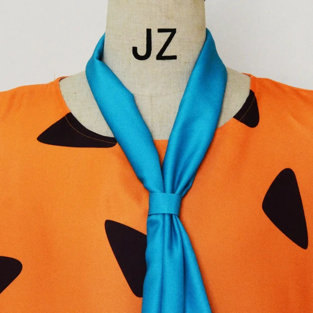 The Flinstones Fred Cosplay Costume American Animated Flintstones Anime Cosplay Costume Adult Boy Girl Dress Scarf Halloween