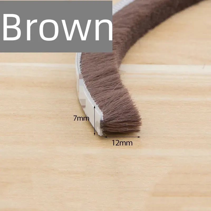 5/10M Self-adhesive Aluminum Alloy Door and Window Sound Insulation Wind Protection Collision Prevention Dust Sealing Strip