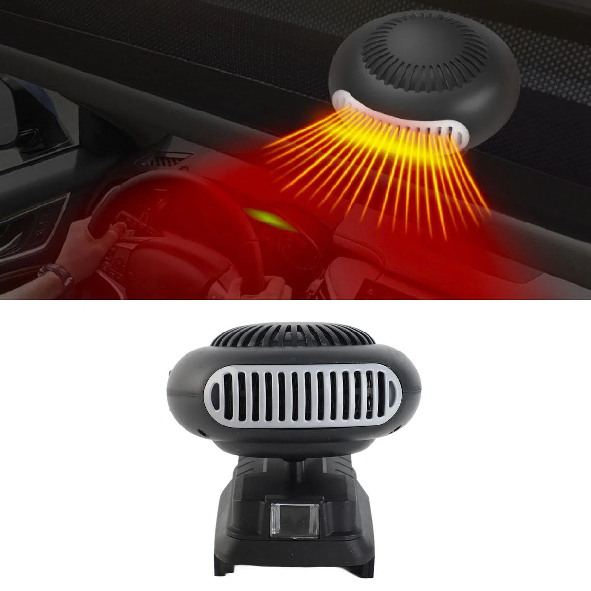 Electric Heater Fan Electric Portable 2 Gear Space Heater 18V Battery Powered 170W for Workshop