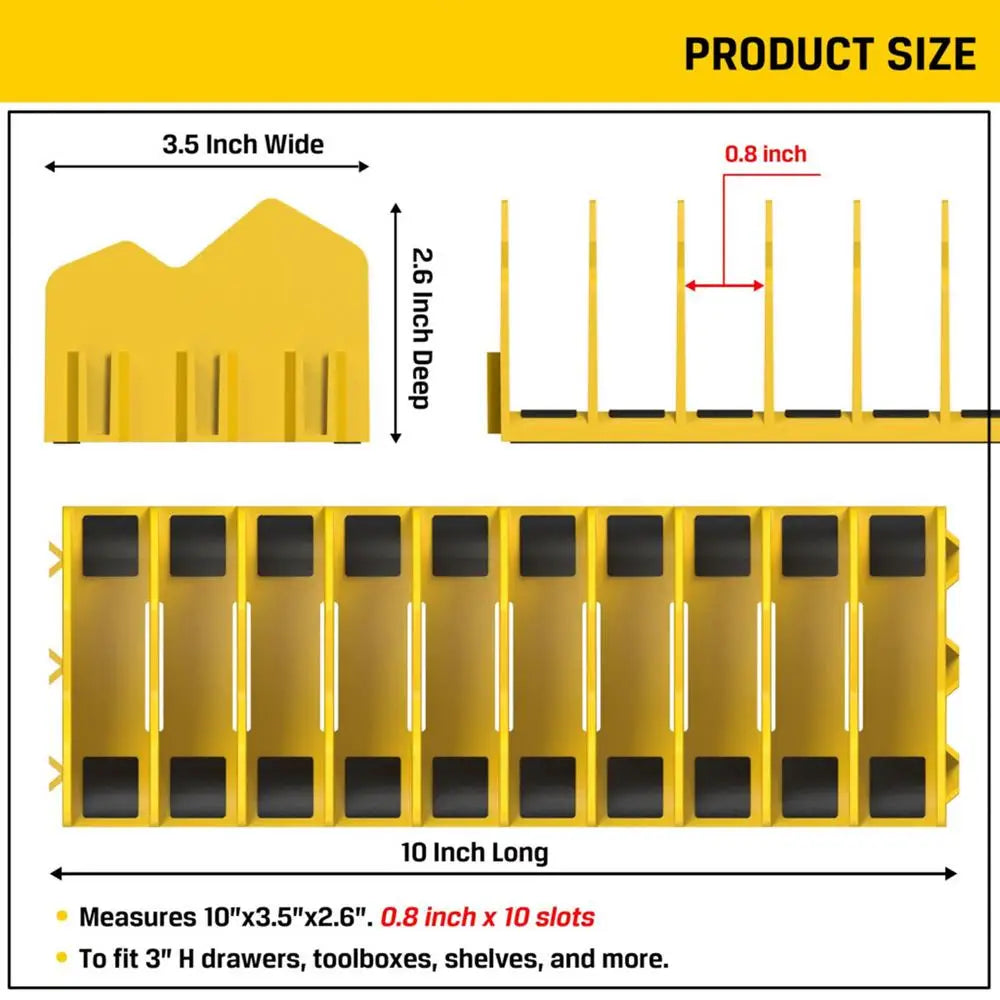 Practical plier organizer rack Holds up to ten pliers Drawer Toolbox Sturdy Pliers Tool Organizer Storage Rack Space-Saving