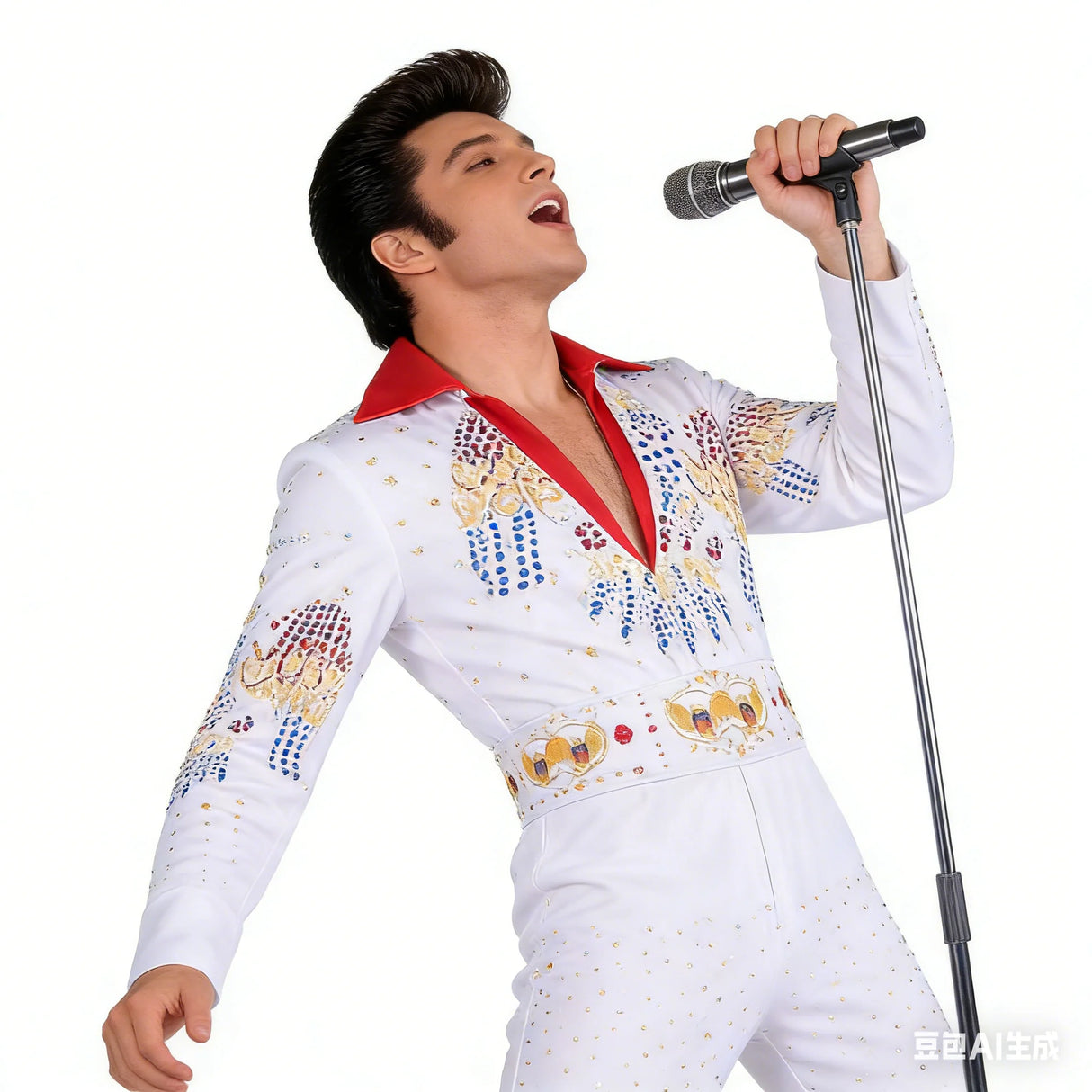 Elvises Cosplay Costume Anime Presleleying Rocker Singer Performance Jumpsuit Suit Adult Kids Party Halloween Costume For Men
