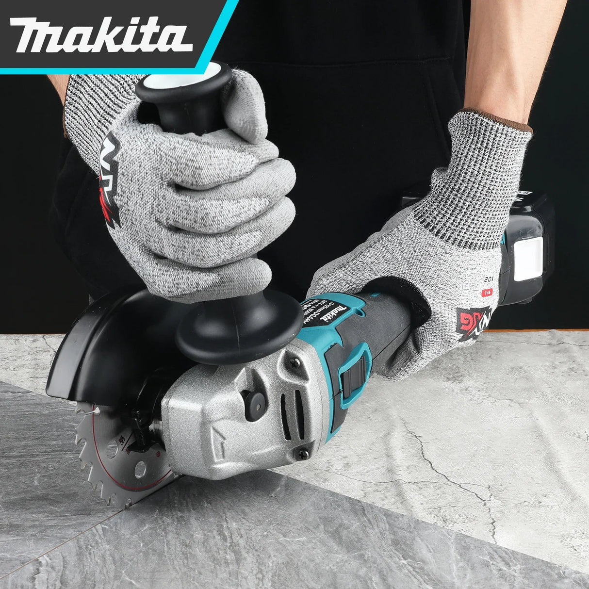 Makita DGA404 18V Brushless Lithium ion Angle Grinder with 125mm Large diameter Grinding Wheel rounder for Cutting and Polishing