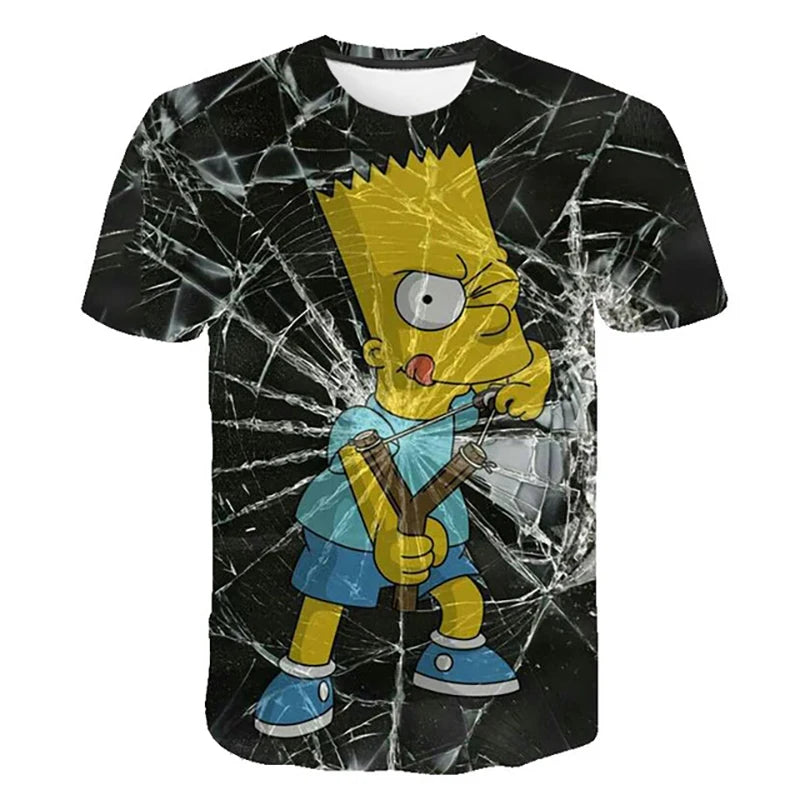 The Simpsons Homer 3d Print T-Shirt Bart Simpson House Clothing Homer Simpsons Costume Men/women Family t-Shirt
