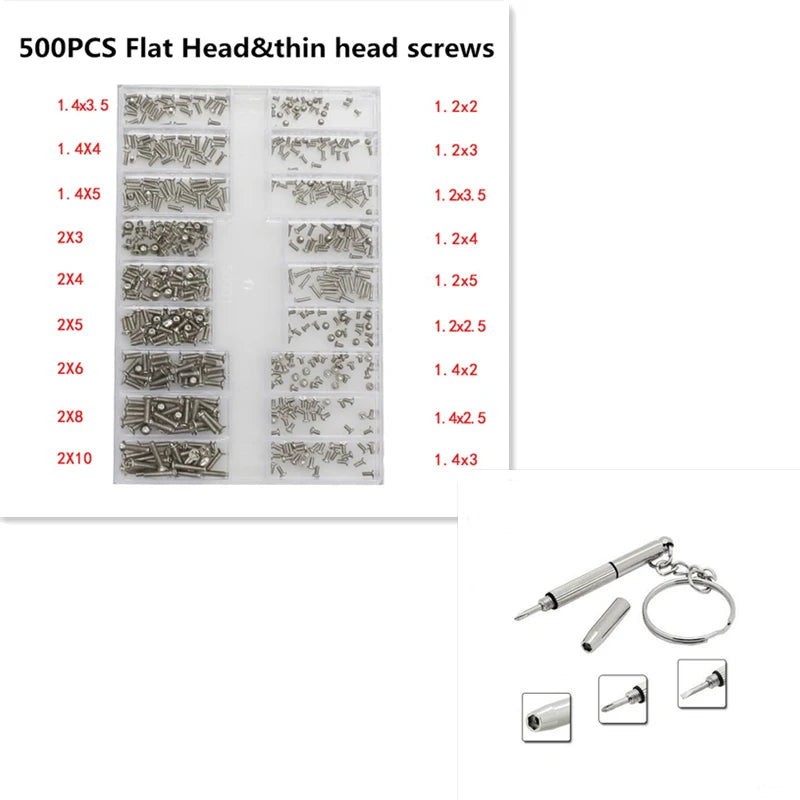 Mini Screw Nuts Laptop Computer Assemble Repair Screws Fastener Set For Repairing Sunglass Phone