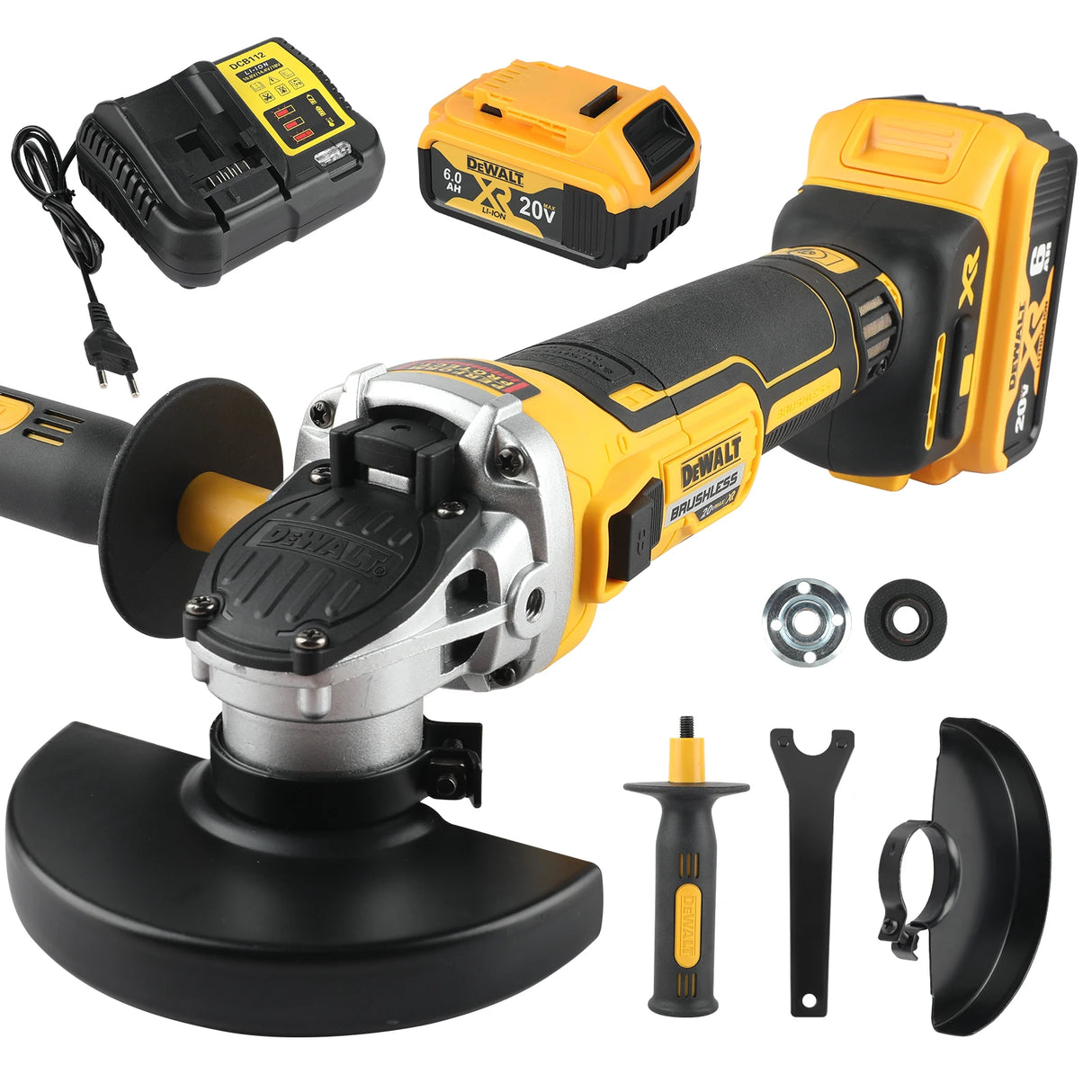 DEWALT DCG405NT 125mm Brushless Flat Head Angle Grinder Bare Machine Tool Cutting Machine 20V Lithium Battery