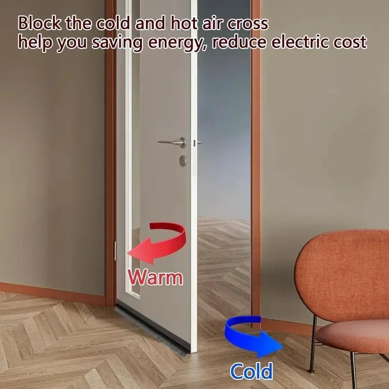 Door Sealing Strip Self-adhesive Door Bottom Gap Filling Sealing Strips Insect Proof Brush Strip Windproof Soundproof Door Tape