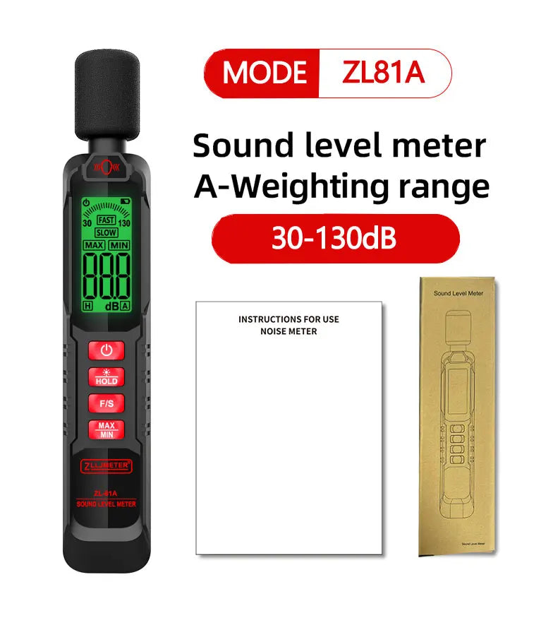 New Digital Noise Meter Sound Level Meter Handheld DB Meter A-Weighted 30~130dB Audio Measuring Instrument Decibel Monitor