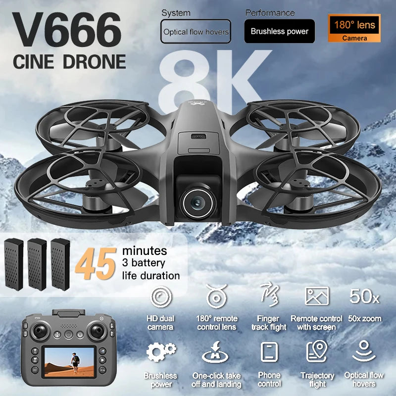 Lenovo Drone GPS RC 8K Professional HD Aerial Photography Laser obstacle avoidance Aircraft Quadcopter Three-axis gimbal Dron