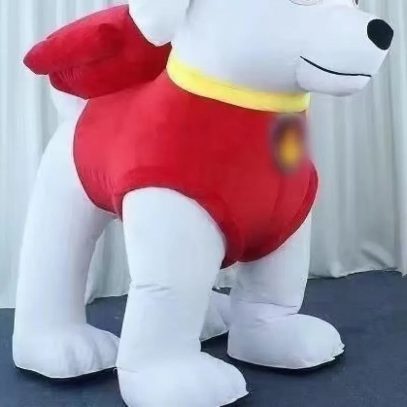 2028 New Blue Bing Dog Inflatable Costume Mascot for Adult Plush Furry Animal Halloween Carnival Dress Yellow Blue Dog Suit