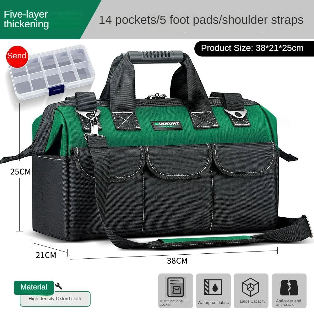 Thickened Toolbox Toolbag Oxford Cloth Empty PP Plastic Storage Box Multifunctional Maintenance Tool Box Household